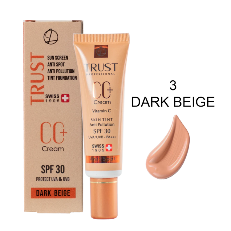 سی سی کرم پلاس تراست شماره 3 (بژ تیره)spf30